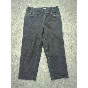 Woman Within Capri Pants Womens 18W PETITES Black Pull On High Rise Stretch